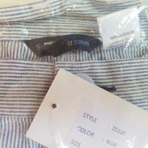 NWT Men's Seersucker Shorts Blue & White